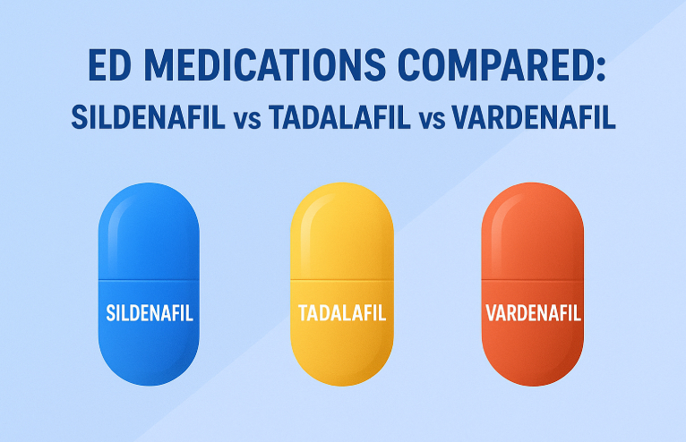 ED Medications Compared Sildenafil vs Tadalafil vs Vardenafil